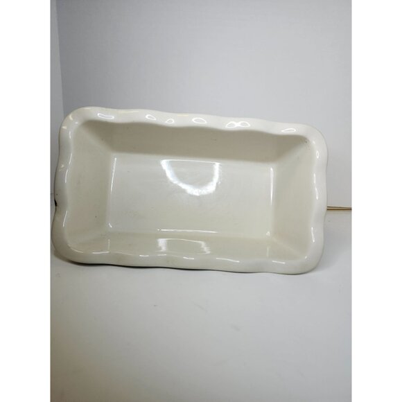 Ceramic Holiday Bread Loaf Pan Santa & Gifts Design By Garden Ridge - Picture 2 of 6